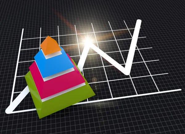 Gráfico financiero y empresarial —  Fotos de Stock