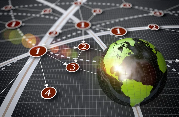 Global network — Stock Photo, Image