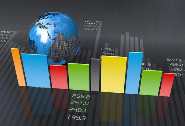 Financial business chart and graphs — Stock Photo, Image