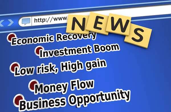 Economic recovery news — Stock Photo, Image