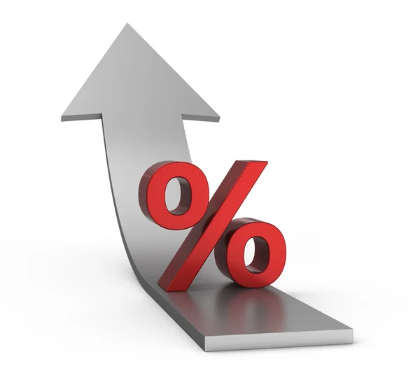 Percent growth — Stock Photo, Image