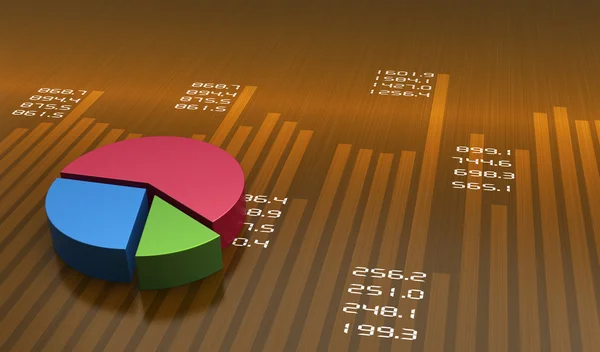 Business pie chart graph. — Stock Photo, Image