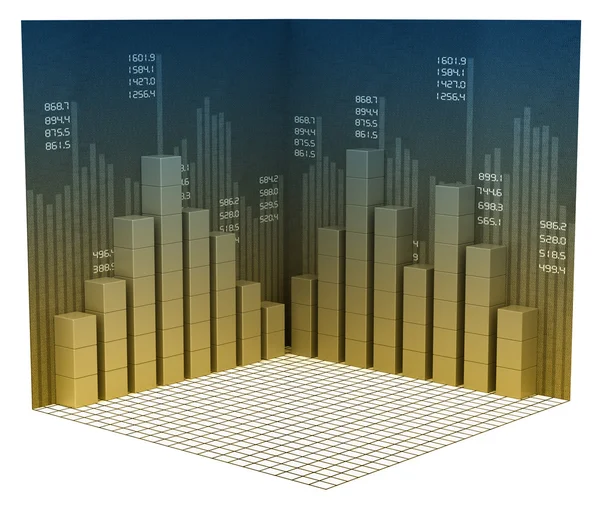 Gráficos y gráficos de barras financieras modernas — Foto de Stock
