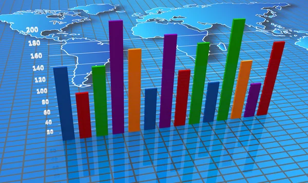 Financial and business chart and graphs — Stock Photo, Image