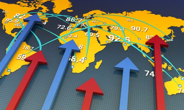 Financial business chart and graphs — Stock Photo, Image