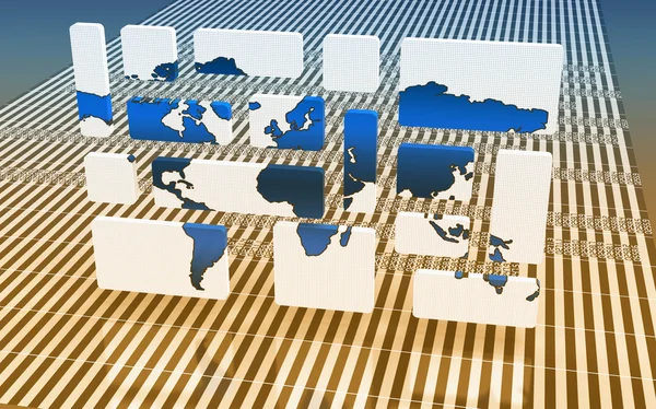 World map puzzle — Stock Photo, Image