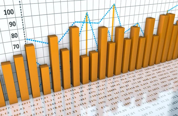 Stock market chart and graphs — Stock Photo, Image