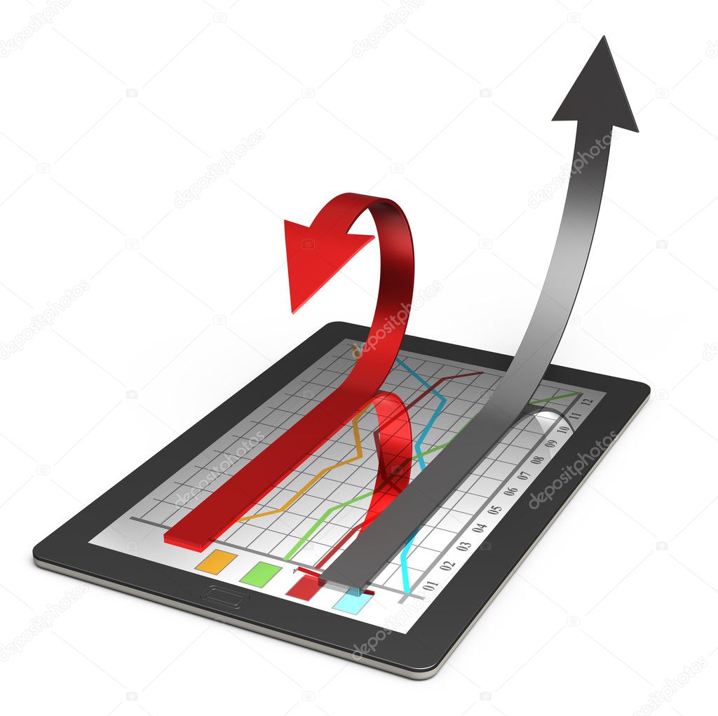 Tablet Up And Down Arrows Stock Photo C Violka08 Tablet Up And Down Arrows Stock Photo C Violka08