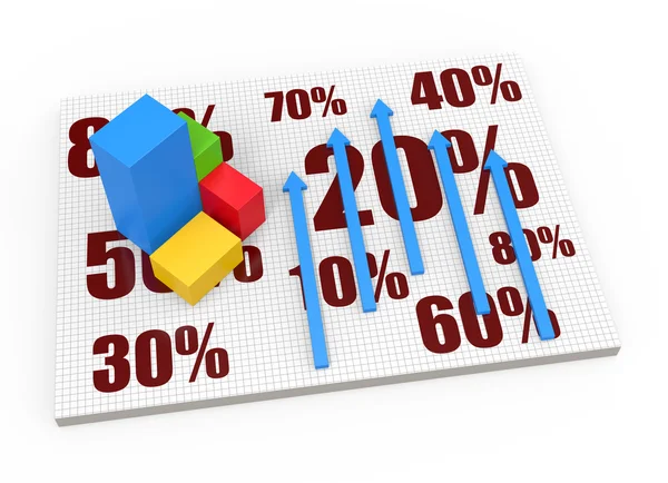Crecimiento del gráfico empresarial —  Fotos de Stock
