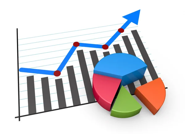 Crecimiento del gráfico empresarial —  Fotos de Stock