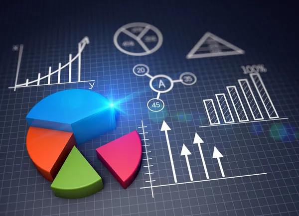 Business graph growth — Stock Photo, Image