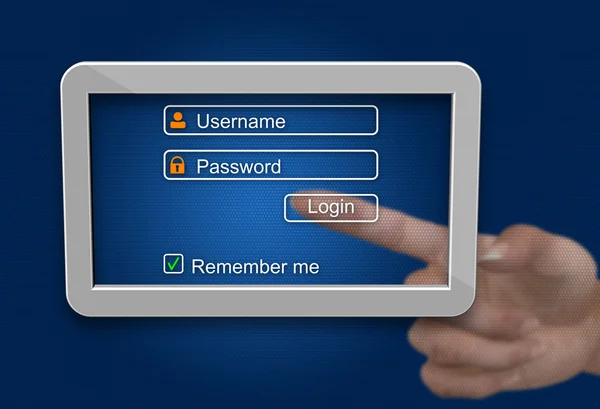 Přihlašovací jméno a heslo koncepce — Stock fotografie
