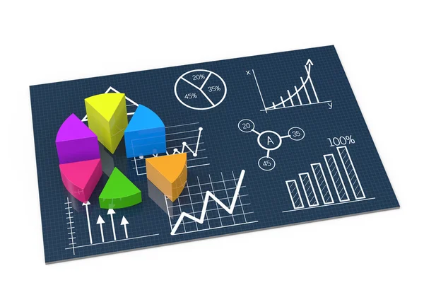 Business graph growth — Stock Photo, Image