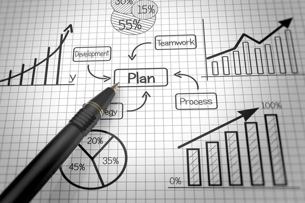 Marknaden diagram koncept — Stockfoto