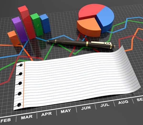 Üzleti diagramok — Stock Fotó