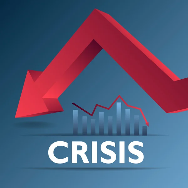 Concepto de crisis — Vector de stock