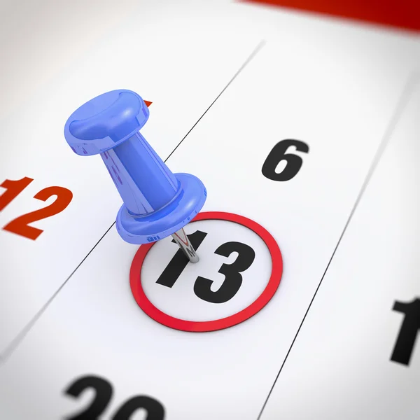 Calendario e spintone — Foto Stock