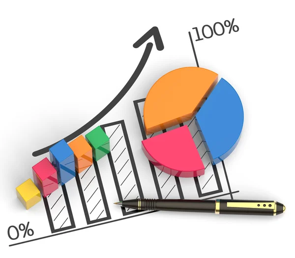 Market chart concept — Stock Fotó