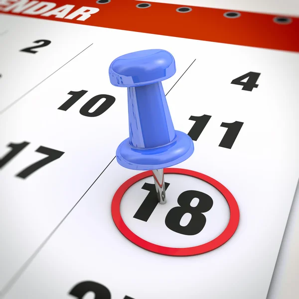 Calendario e spintone — Foto Stock