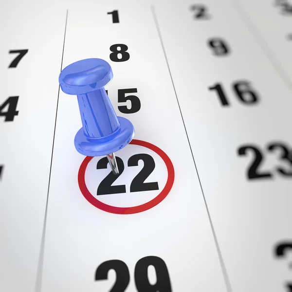 Calendario e spintone — Foto Stock