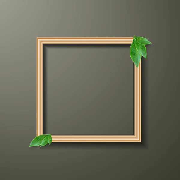 Wooden picture frame — Stock Vector