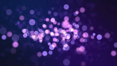Noel mavisi soyut arka plan, bulanık dairelerde mor-pembe daireler. Bokeh ile modern dekorasyon.