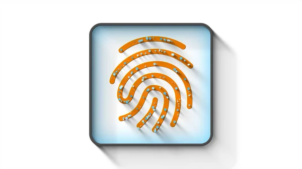 Symbol Für Fingerabdruck Sensor Scanner Zur Biometrischen Verifizierung Sicherheit Personenbezogener — Stockfoto