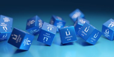 Lityum (Li) yumuşak bir metaldir ve elektrik ve ısı iletir. Bilim ve araştırmada, nükleer mühendislikte, sanayide, pillerde kullanılıyor. Promosyon eğitimi periyodik elementi 3B oluşturma.
