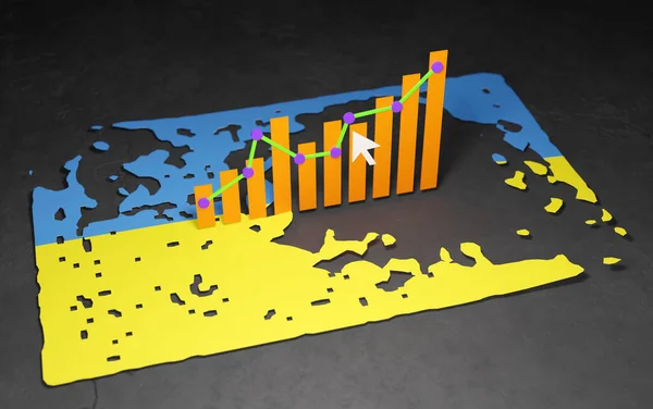 Ucrania Inversión Crecimiento Económico Crecimiento Posguerra Recuperación Financiación Economía Nacional Imagen de stock