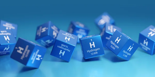 Hydrogen Gaseous Chemical Element Used Metallurgy Chemical Industry Promotional Education — Stock Fotó