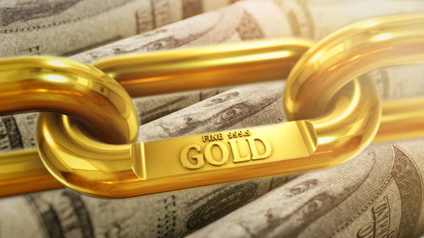 Chain Fine Gold Finance Investment Concept — Stockfoto