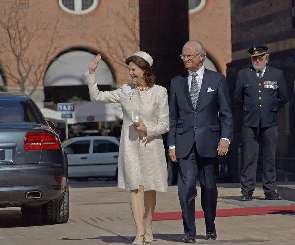 Queen Silvia and King Gustaf of Sweden — Stock Photo, Image