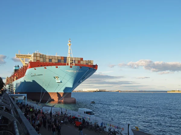 Biggest container ship majestic maersk — Stock Photo, Image