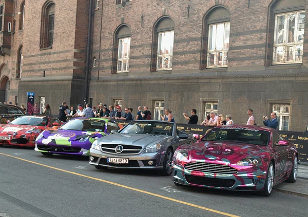 Gumball 3000 commence au Danemark copenhagen Photo De Stock