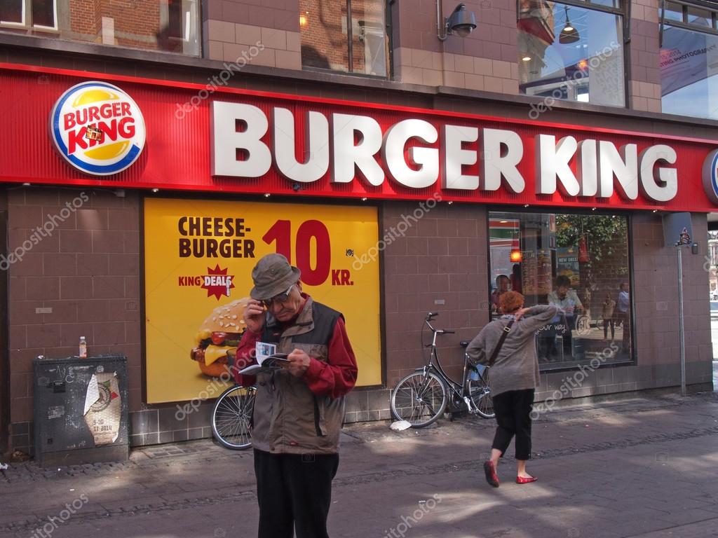 Burger king store front in copenhagen denmark