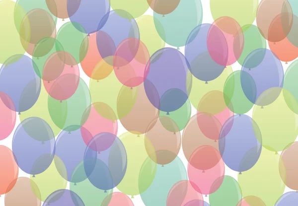 Many-colored ballons in seamless pattern — Stock Vector