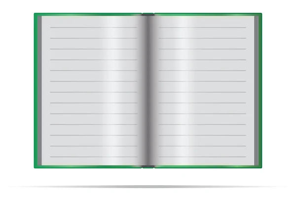 Anteckningsbok på en vit bakgrund — Stock vektor