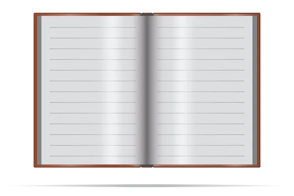 Anteckningsbok på en vit bakgrund — Stock vektor