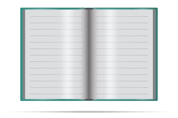 Cuaderno sobre un fondo blanco — Vector de stock