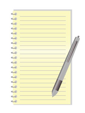 masa üstünde boş defter