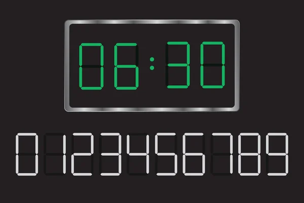 Digital clock. Set your time. — Stock Vector