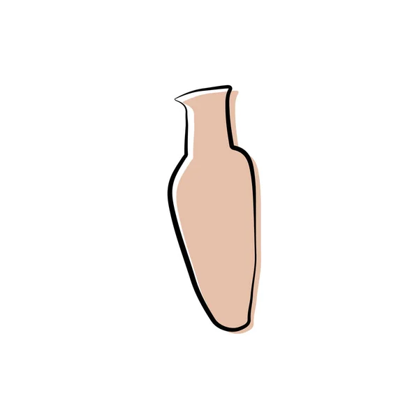 Vetor doodle vasos gregos antigos ou cerâmica sobre fundo branco —  Vetores de Stock