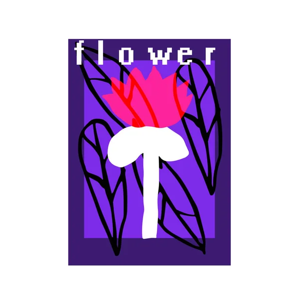 Sanat ve müzik etkinliği için renkli soyut İskandinav çiçek şekilleri poster tasarımı