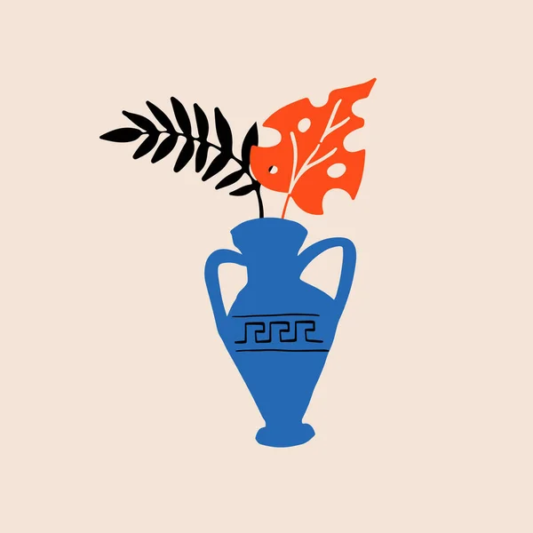 Vector Doodle Ancient Greek Vases Pottery — 图库矢量图片