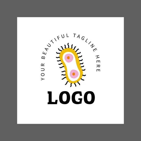 medical doodle icon, cartoon microbiology logo for health facilities isolated