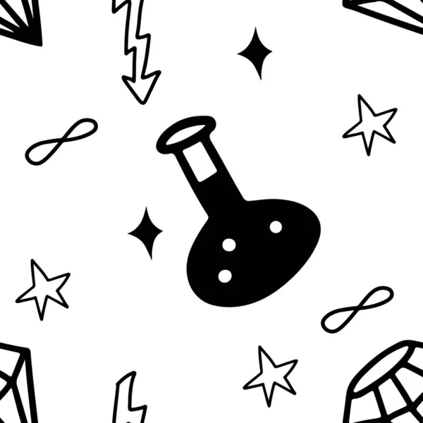 Çizgi kara büyü desenini sihirli iksirle izole et