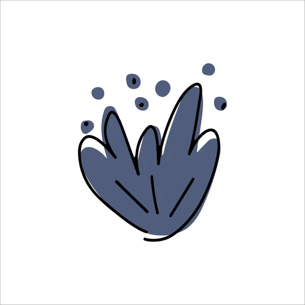 Vektör halk sanatı tarzı. Çalılı Folkart illüstrasyonu