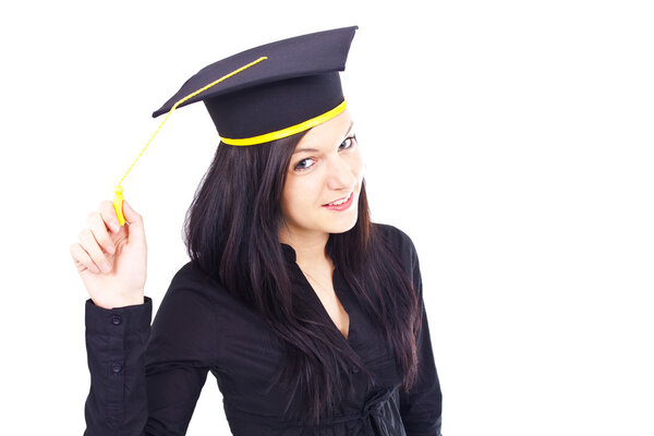Graduating woman
