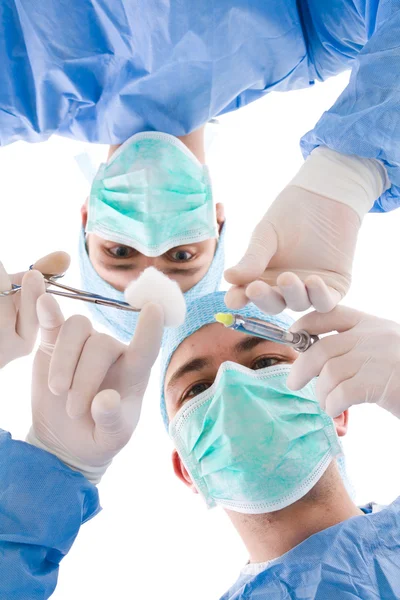 Two surgeons at work — Stock Photo, Image