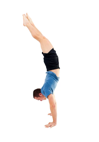 Man gör handstand — Stockfoto